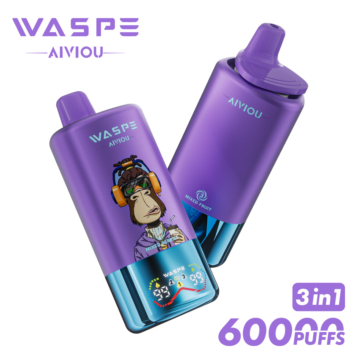WASPE 60000 puffs 3en1 | Triple sabor
