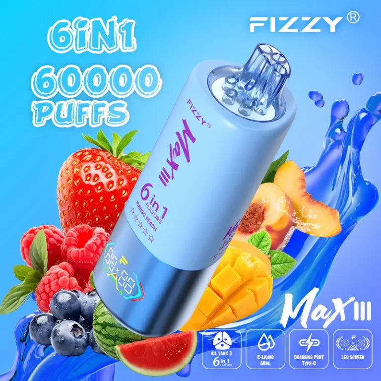 FIZZY MAX III 6en1 60000 Puffs | 6 sabores