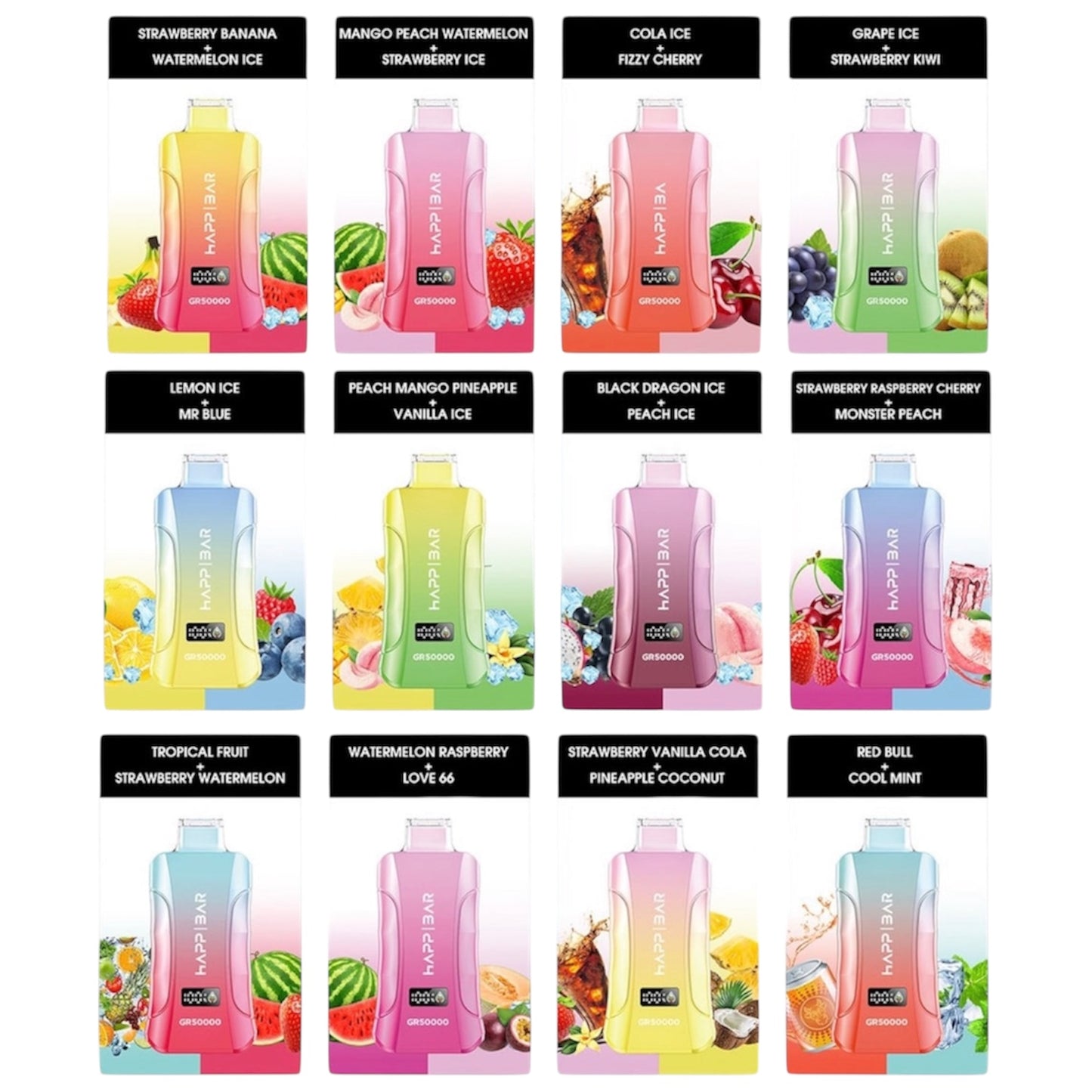 HAPP BAR GR50000 | 50k puffs Doble sabor