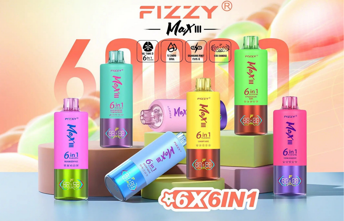 FIZZY MAX 6en1 60000 (1 unidad)