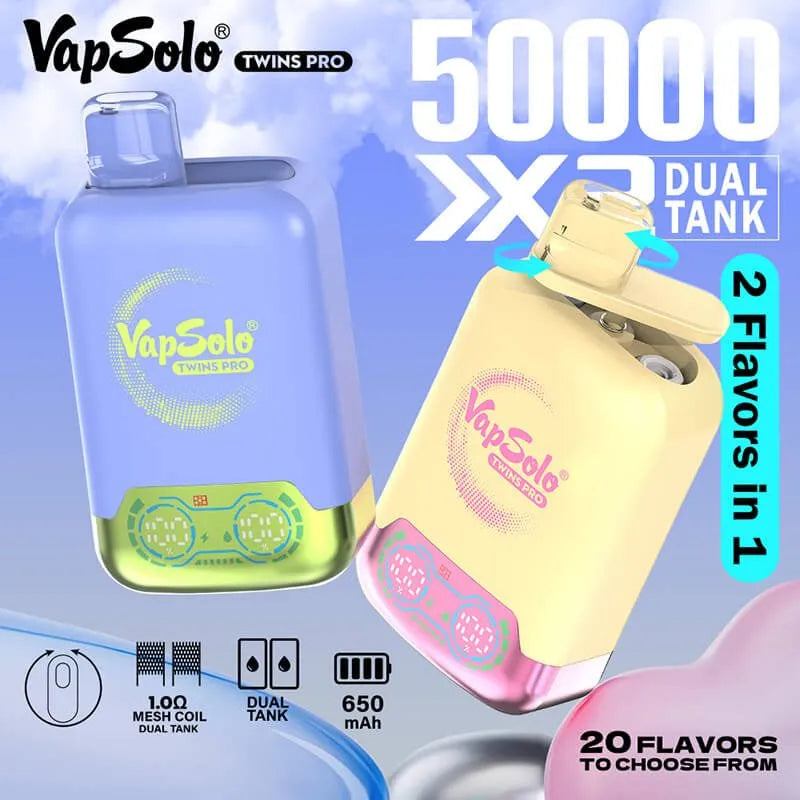 VAPSOLO TWINS PRO 50K Doble Sabor