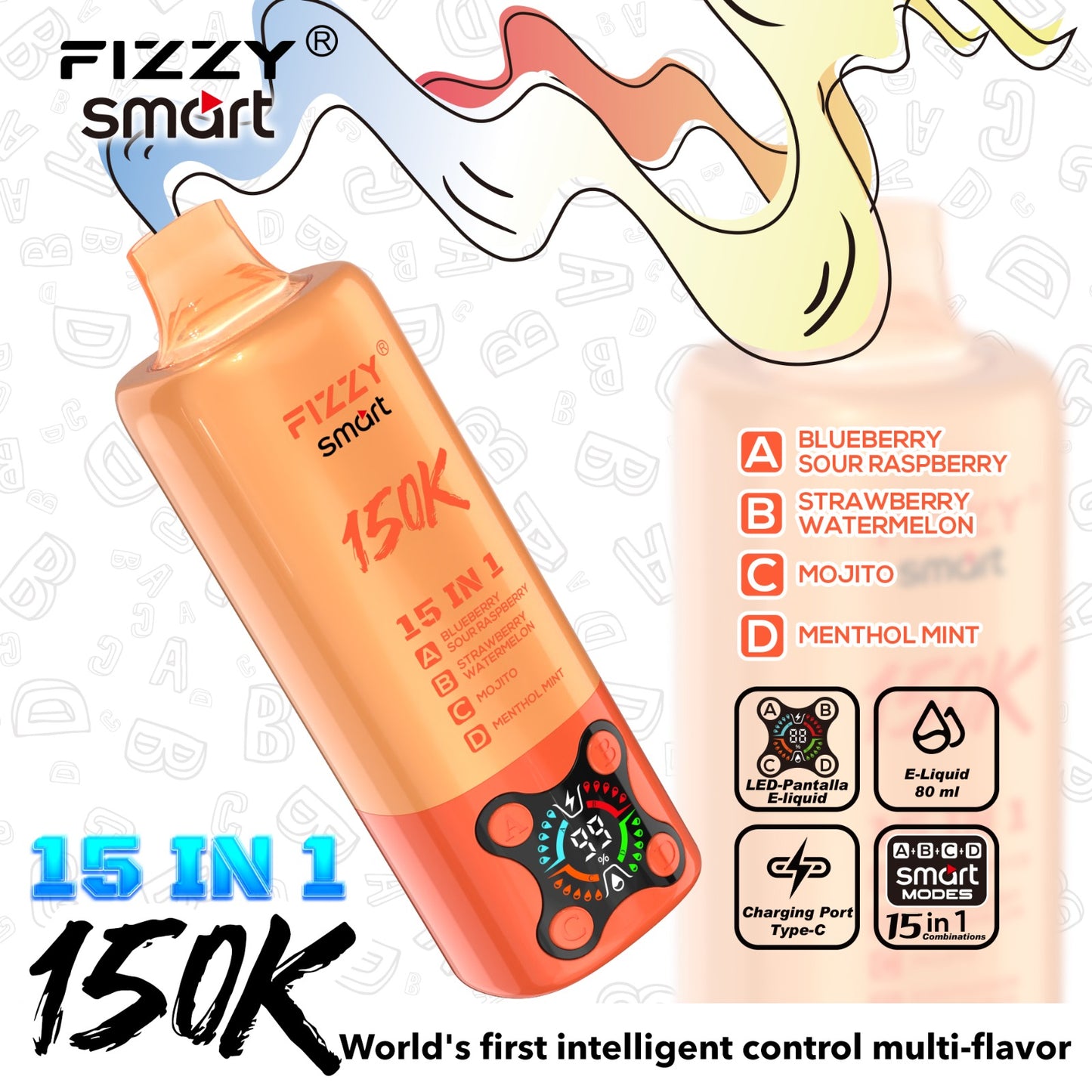 FIZZY SMART 150K | 15 sabores en 1