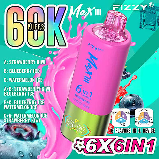 Fizzy Max III 6en1 60000 Puffs Vape Desechable