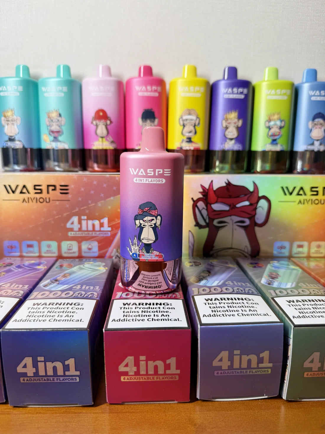 Waspe Aiviou 4 en 1: 100.000 Puffs