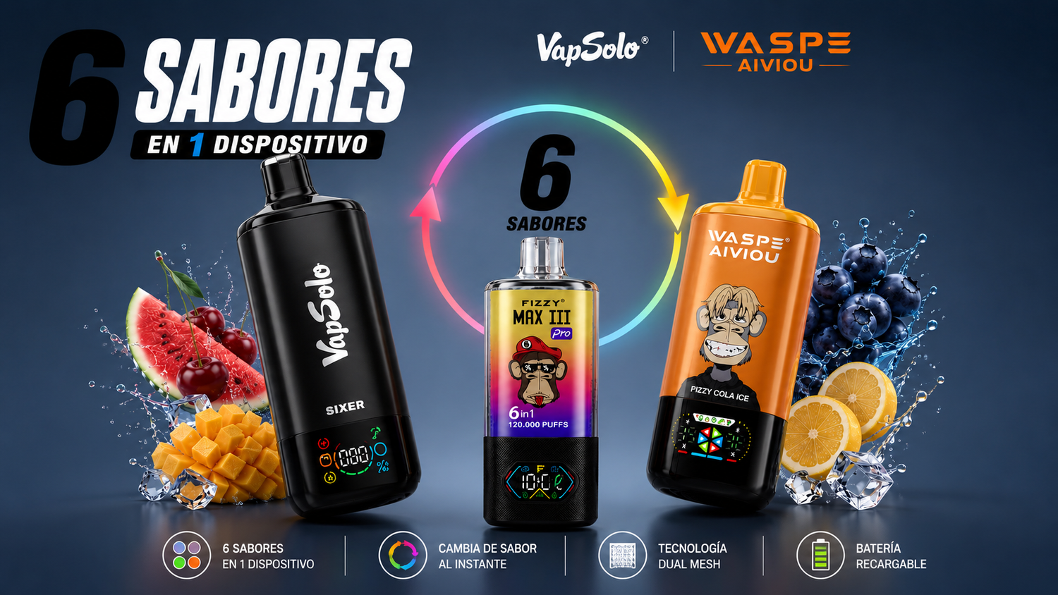 6 sabores en 1