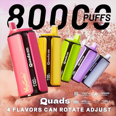 VAPSOLO QUADS 80000 4en1 | 4 sabores