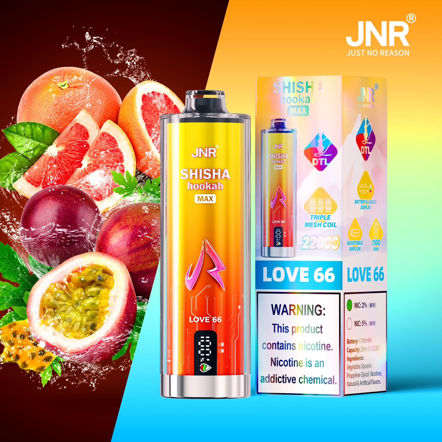 JNR Hooka Shisha Max 22k Puffs