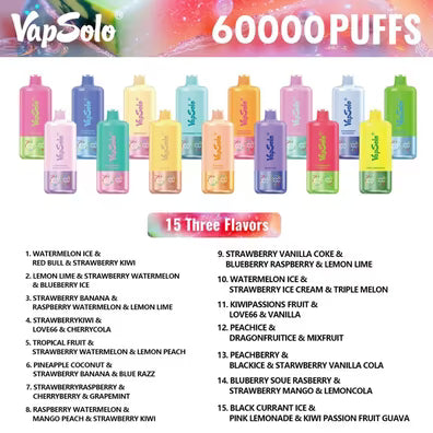 VAPSOLO TRIPLE PRO 3en1 60000 | Triple sabor