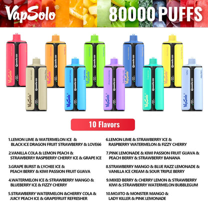 VAPSOLO QUADS 80000 4en1 | 4 sabores