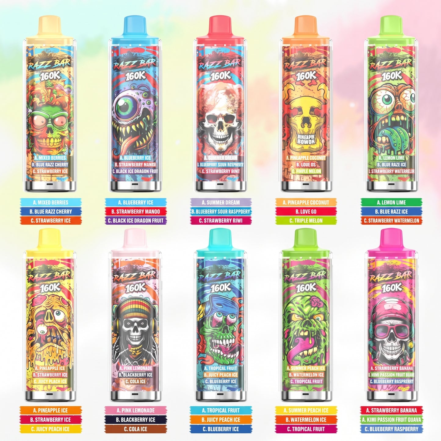 RAZZ BAR 160K puffs | Triple sabor