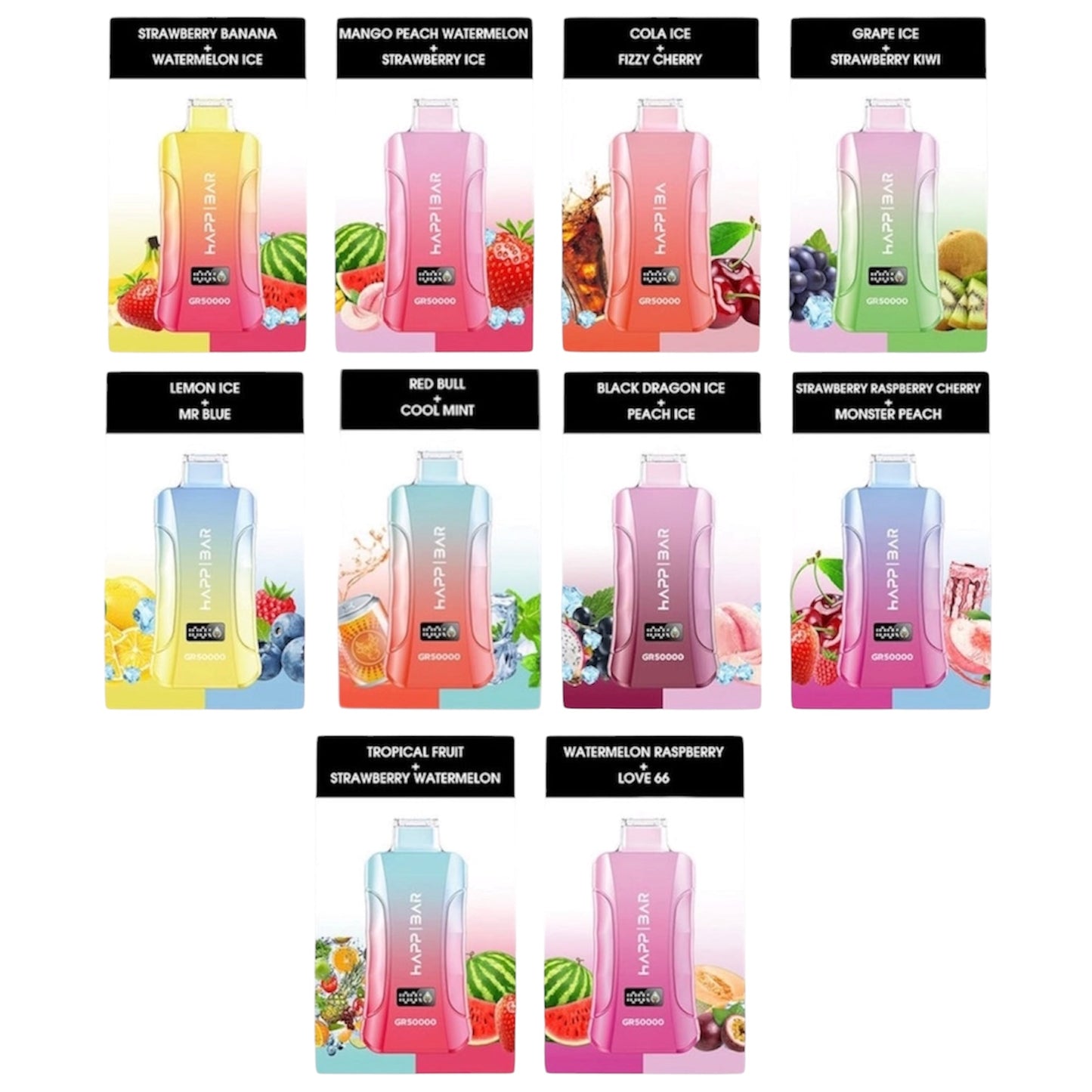 HAPP BAR GR50000 | 50k puffs Doble sabor