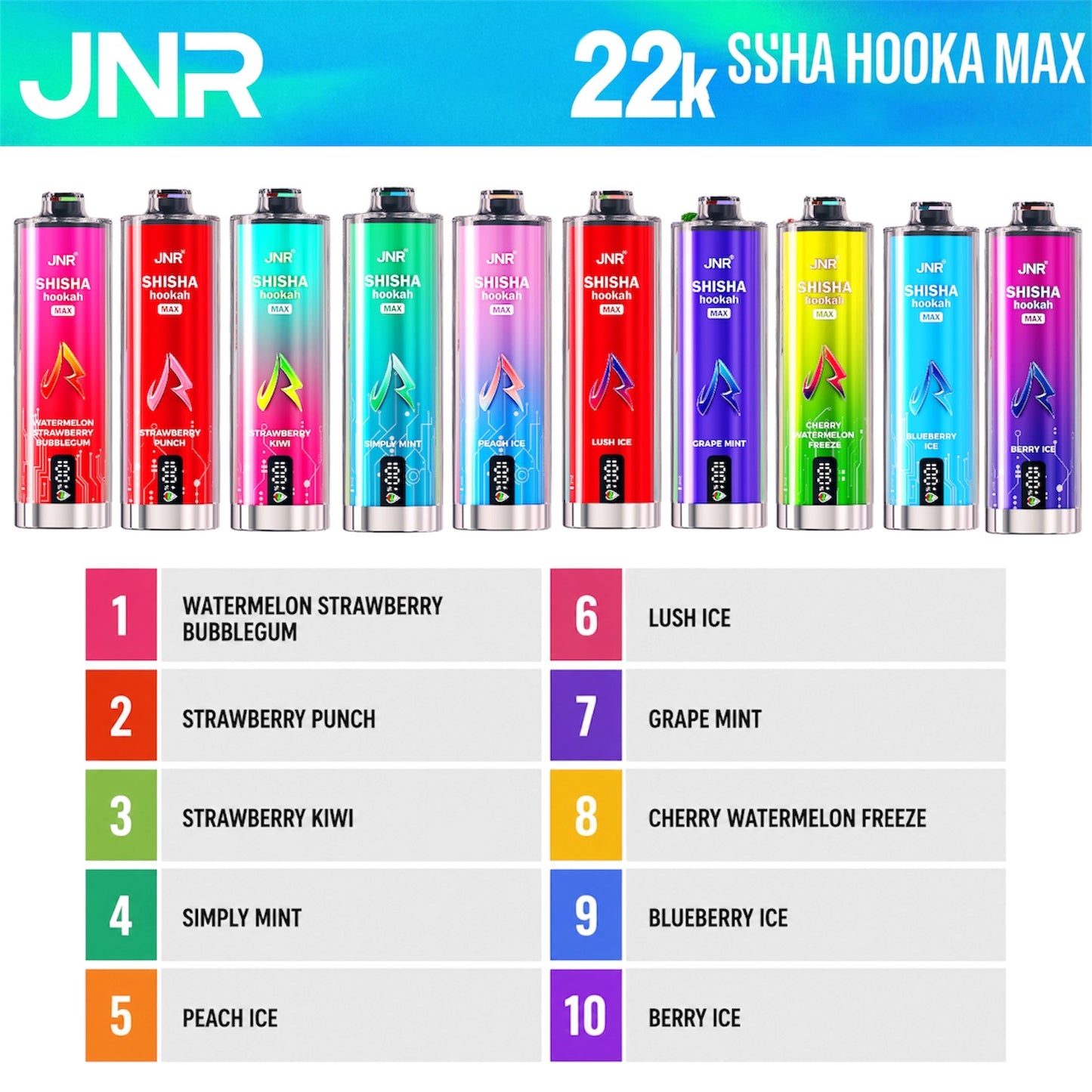 JNR Hooka Shisha Max 22k Puffs