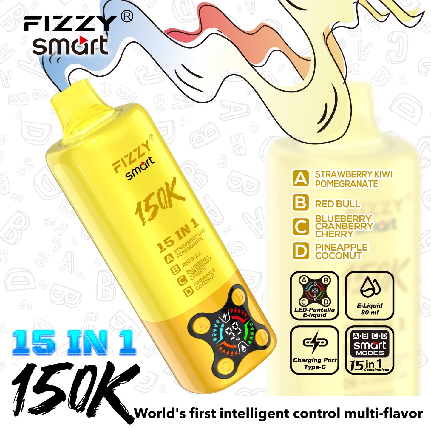 FIZZY SMART 150K | 15 sabores en 1