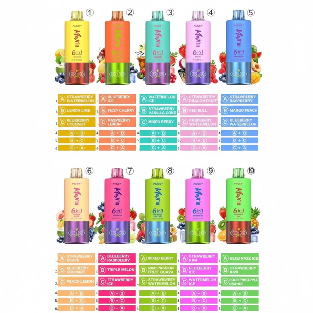 FIZZY MAX III 6en1 60000 Puffs | 6 sabores